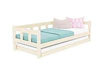 Fence cama individual de madera con lateral