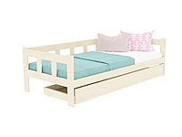 Fence cama individual de madera con lateral