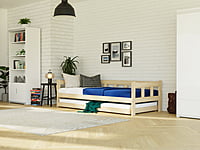 Fence cama individual de madera con lateral Fence cama individual de madera con lateral