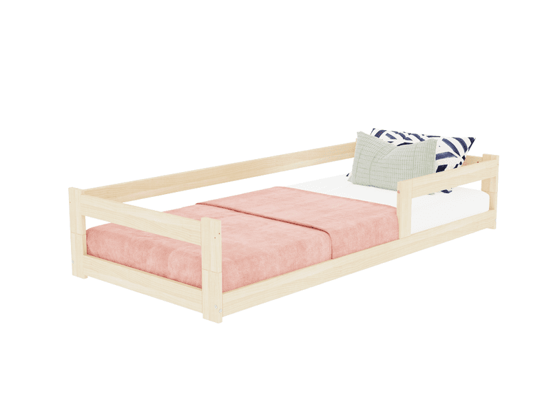 SAFE cama individual baja con dos barras de protección SAFE cama individual baja con dos barras de protección