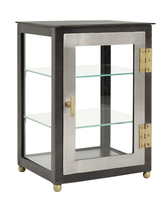 Vitrina negra plata y latón