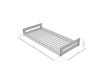 Cama individual de madera SIMPLY con dos cabeceros