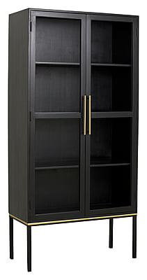 Koshi armario negro con detalles dorados