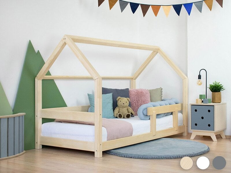 Cama infantil de madera TERY con barra seguridad