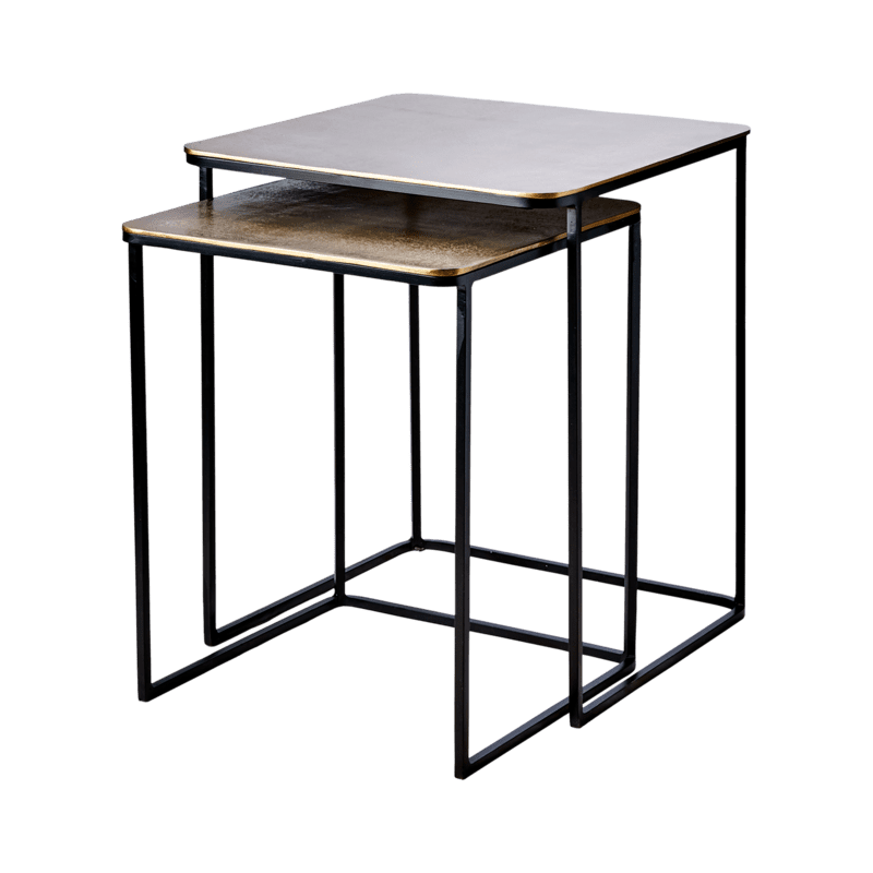 Mesa nido cuadrada set de 2 Carter