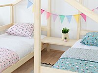 Cama casita de madera doble VILLY Cama casita de madera doble VILLY