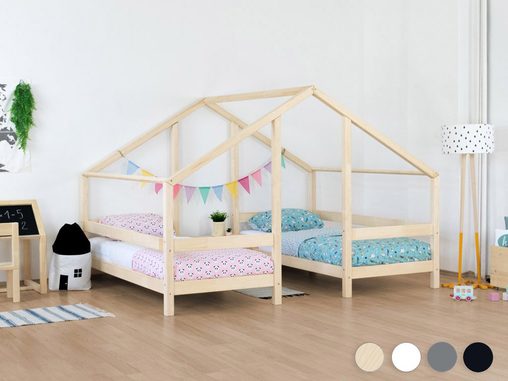 Cama casita de madera doble VILLY