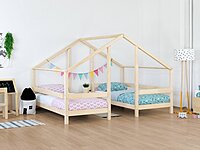 Cama casita de madera doble VILLY Cama casita de madera doble VILLY