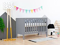 Cuna SLEEPY con altura de somier ajustable y cabeceros completos Cuna SLEEPY con altura de somier ajustable y cabeceros completos
