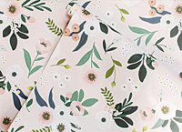 Papel pintado infantil - Flores con fondo pálido Papel pintado infantil - Flores con fondo pálido