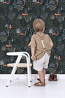 Papel pintado infantil - Árboles y animales del bosque