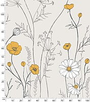 CHAMOMILE Papel Pintado MURAL (400 X 248 CM) - A TRAVÉS DE LOS CAMPOS