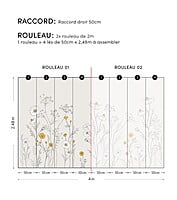 CHAMOMILE Papel Pintado MURAL (400 X 248 CM) - A TRAVÉS DE LOS CAMPOS