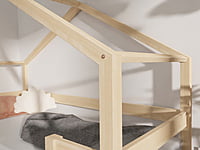 Cama Casita infantil Lucky con barandilla lateral