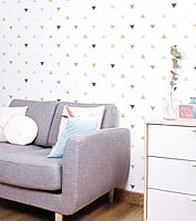 ENCHANTED Papel Pintado (50 CM X 10 M) - TRIANGLES (PINK, MUSTARD, GREY) ENCHANTED Papel Pintado (50 CM X 10 M) - TRIANGLES (PINK, MUSTARD, GREY)