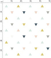 ENCHANTED Papel Pintado (50 CM X 10 M) - TRIANGLES (PINK, MUSTARD, GREY)