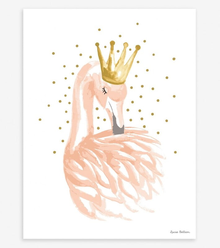 FLAMINGO Lámina Infantil (30 X 40 CM) - FLAMINGO AND STARS FLAMINGO Lámina Infantil (30 X 40 CM) - FLAMINGO AND STARS