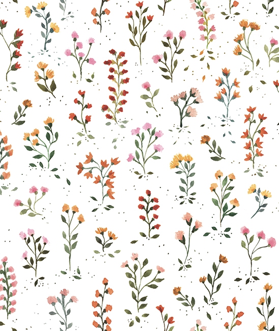 Papel pintado infantil - Bucolic Blooms