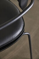 Arch cojín  piel negra para silla