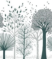 M. FOX Papel Pintado MURAL (200 X 248 CM) - BLUE FOREST M. FOX Papel Pintado MURAL (200 X 248 CM) - BLUE FOREST
