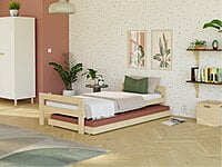 SLEEP cama nido de madera con ruedas para debajo de la cama SLEEP cama nido de madera con ruedas para debajo de la cama