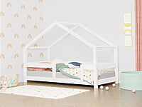 Cama Casita infantil Lucky con barandilla lateral