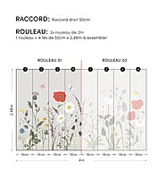 WILDFLOWERS Papel Pintado MURAL (400 X 248 CM) - Campo de flores