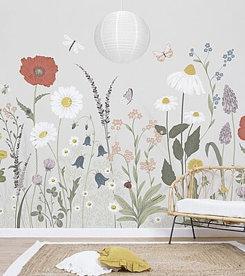 WILDFLOWERS Papel Pintado MURAL (400 X 248 CM) - Campo de flores