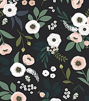 WONDERLAND Papel Pintado (50 CM X 10 M) - Flores (fondo oscuro) WONDERLAND Papel Pintado (50 CM X 10 M) - Flores (fondo oscuro)
