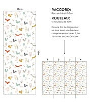 WOODLAND Papel Pintado (50 CM X 10 M) - Ardillas y Madera WOODLAND Papel Pintado (50 CM X 10 M) - Ardillas y Madera