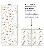 WOODLAND Papel Pintado (50 CM X 10 M) - Ardillas y Madera